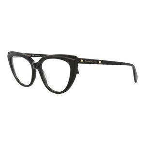 YK01505 Alexander McQueen Womens Cat Eye Black Black Eyeglasses Fashion Designer